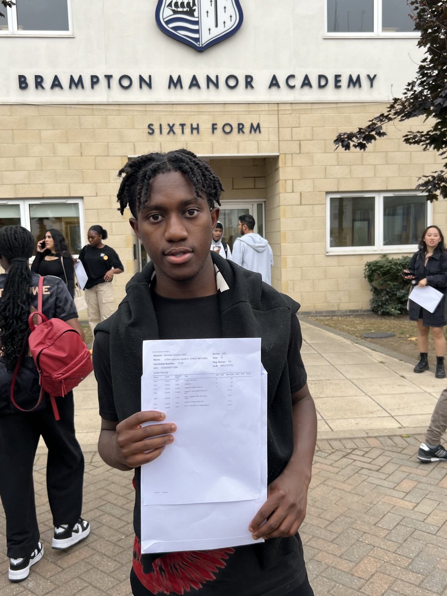 Judah achieved A*A*A* and will be studying Law at Nottingham. Well done Judah.