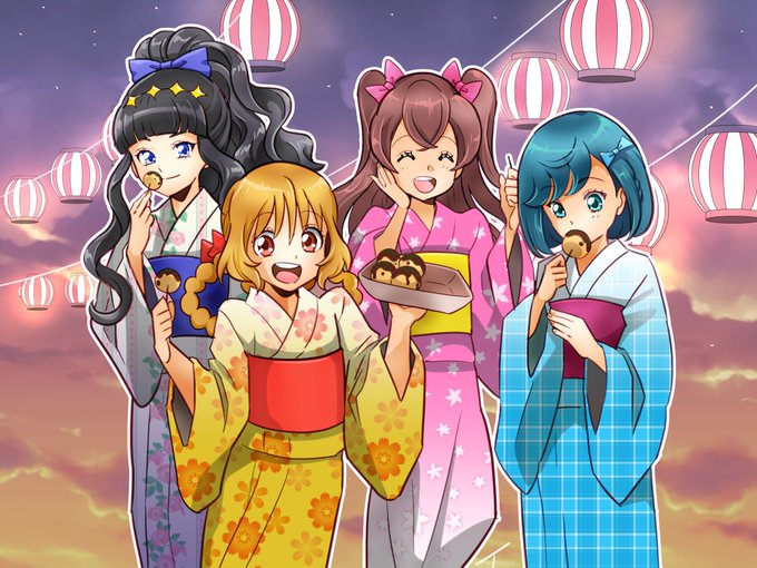 浴衣でお祭りのtwitterイラスト検索結果