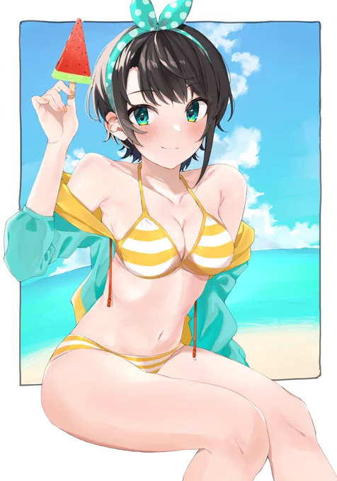 #夏休みはフォロワーさんが増える夏といえば水着 