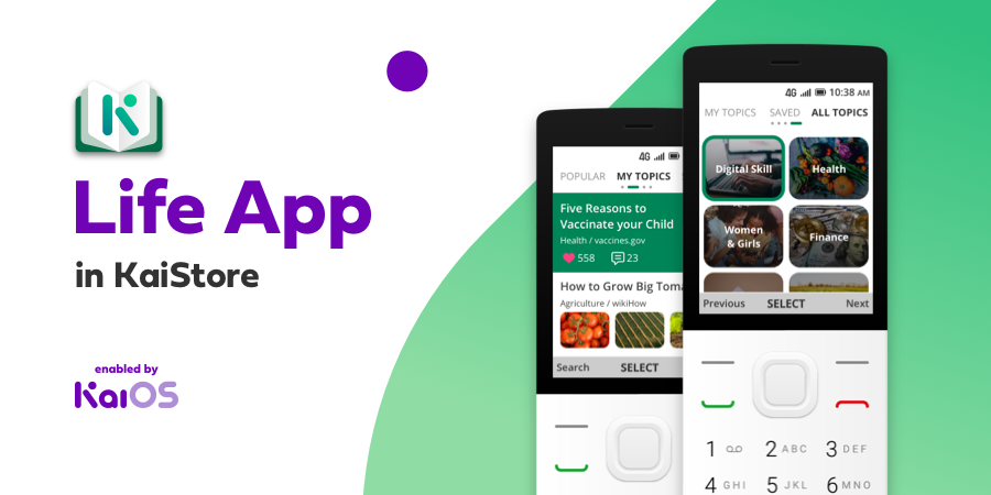 KaiOStech's tweet photo. Knowledge is the best investment for social growth. With Kai Life, we provide an array of information educating our users across Health, Digital skills, Finance and many more. Visit our KaiStore to download the Life app now! https://t.co/CCbUmRyQQB