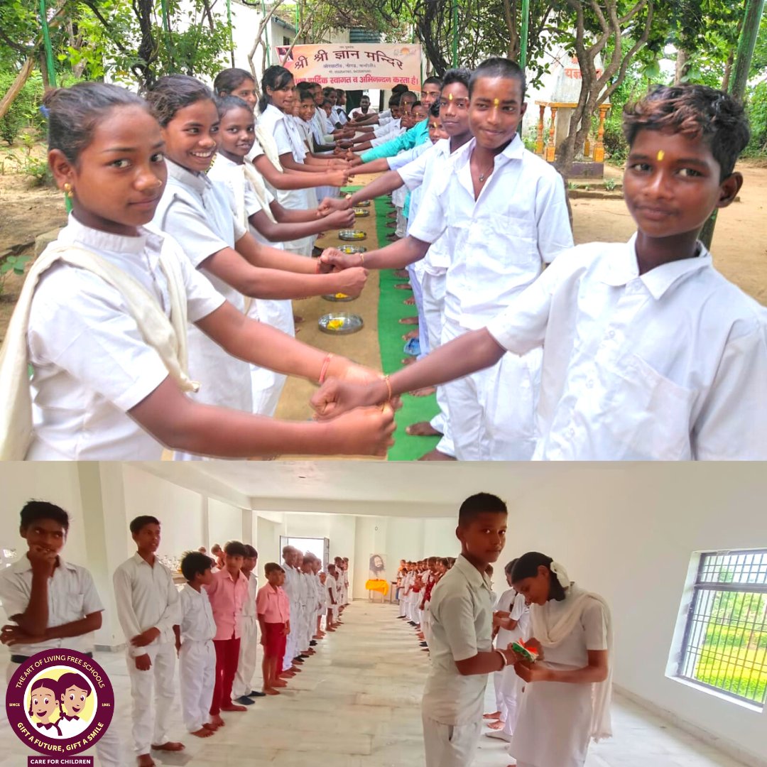 AOLProjectsMAH's tweet photo. Our free schools across the country celebrated this festival of connectivity with a lot of warmth &amp; love. Wishing you all a very #HappyRakshaBandhan 
Donate to our schools at https://t.co/cvmALqT72T 
@Bhanujgd
 #GiftASmile https://t.co/84zABaxisG