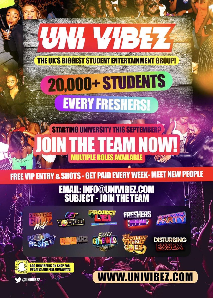 Join The Party (@univibez) on Twitter photo Congratulations On Getting Into University 📆🙌🏽🎉💪🏾
Join The Team To Become A Part Of The Biggest Events In Your City ‼️
20000+ Students 👫
20+ Cities 🤩
DM Us Now <a href="/UniVibez/">Join The Party</a> 🚀 Congratulations On Getting Into University 📆🙌🏽🎉💪🏾
Join The Team To Become A Part Of The Biggest Events In Your City ‼️
20000+ Students 👫
20+ Cities 🤩
DM Us Now <a href="/UniVibez/">Join The Party</a> 🚀