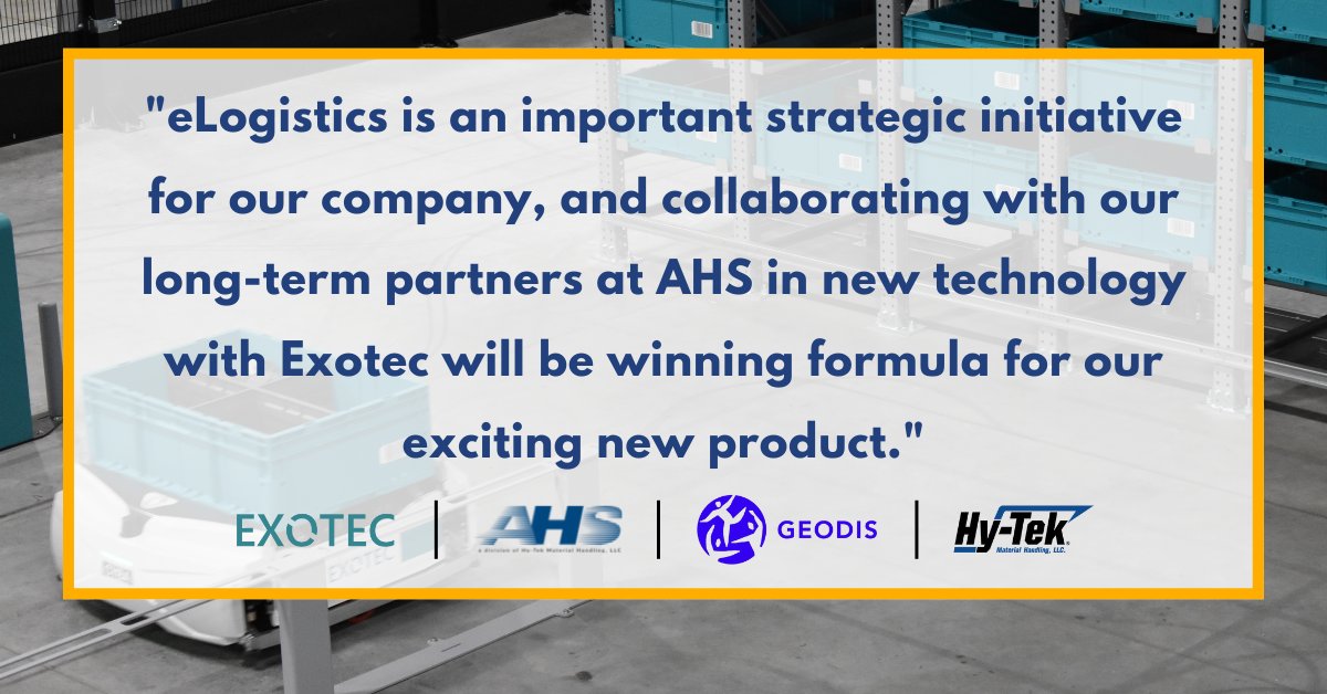 In support of their eLogistics site in Nashville, #GEODIS has formed a partnership with AHS to optimize their e-Commerce fulfillment process via the #Exotec Skypod System. Interested in learning more about this #goodstoperson solution? Read more here: bit.ly/3QO0cAa