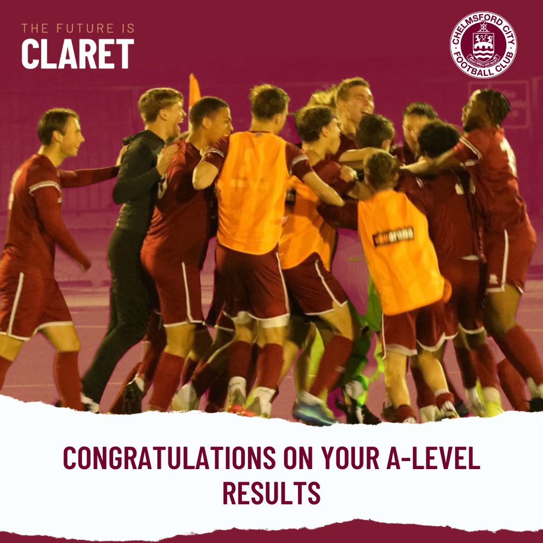 The Club would like to congratulate all of our Academy Graduates who received their A-Level results today.

You should all be very proud of the excellent grades you received and everyone at the Club wish you the best of luck for your future.

#TheFutureIsClaret #AlwaysaClaret