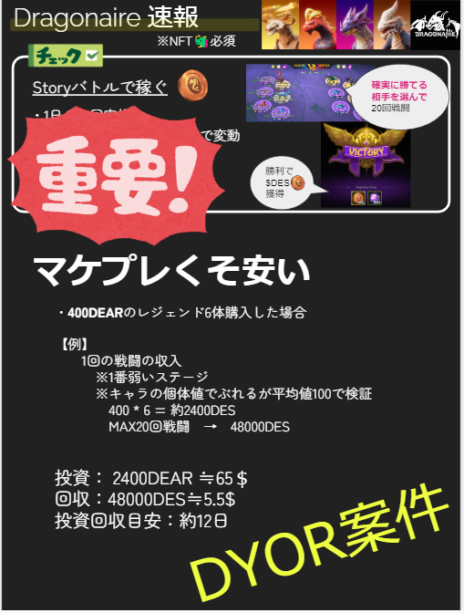 Rista (@ristap2e) on Twitter photo #Dragonaire #BCG <a href="/DragonaireNFTs/">Dragonaire</a>
とりあえず今起きてる動きを最短で…
(凄い資料簡素になってしまいましたが)
参入時期としては凄いチャンスってのが
伝われば良いです
もちろん明日ドラゴンだけに飛んでく可能性もありますのでDYORでお願いします #Dragonaire #BCG <a href="/DragonaireNFTs/">Dragonaire</a>
とりあえず今起きてる動きを最短で…
(凄い資料簡素になってしまいましたが)
参入時期としては凄いチャンスってのが
伝われば良いです
もちろん明日ドラゴンだけに飛んでく可能性もありますのでDYORでお願いします