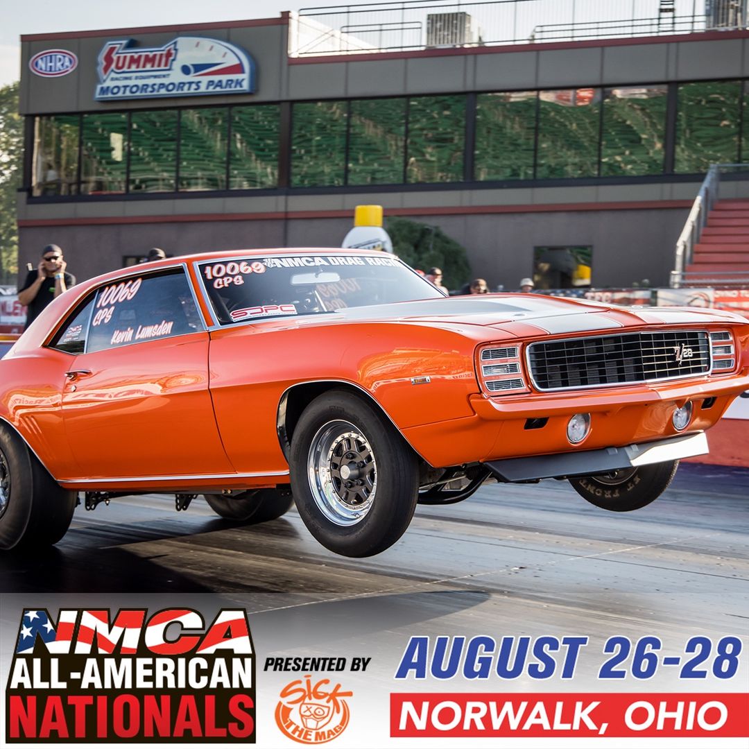 Watch the world's fastest street cars run all-out at the 21st Annual NMCA All-American Nationals presented by Sick the Magazine, Aug. 26-28 @ Summit Motorsports Park. For tickets and info, click is.gd/NeLUXO