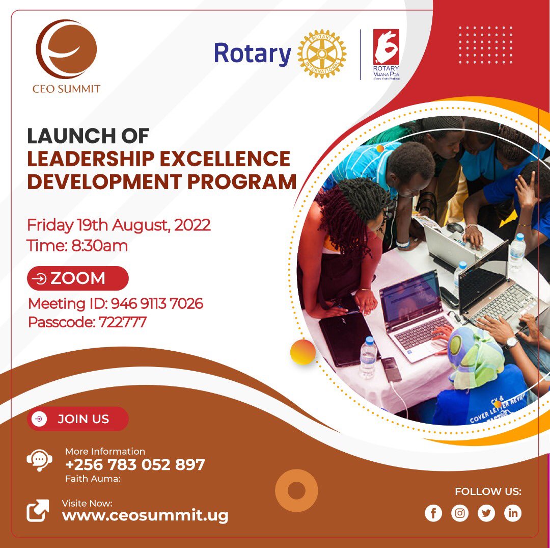 Rotary Vijana Poa (@rotaryvijanapoa) on Twitter photo Login to this amazing partnership qith the CEO summit <a href="/ceosummituganda/">CEO SUMMIT UGANDA</a> <a href="/Rotary/">Rotary International</a> <a href="/rotaryd9213/">Rotary District 9213</a> Login to this amazing partnership qith the CEO summit <a href="/ceosummituganda/">CEO SUMMIT UGANDA</a> <a href="/Rotary/">Rotary International</a> <a href="/rotaryd9213/">Rotary District 9213</a>