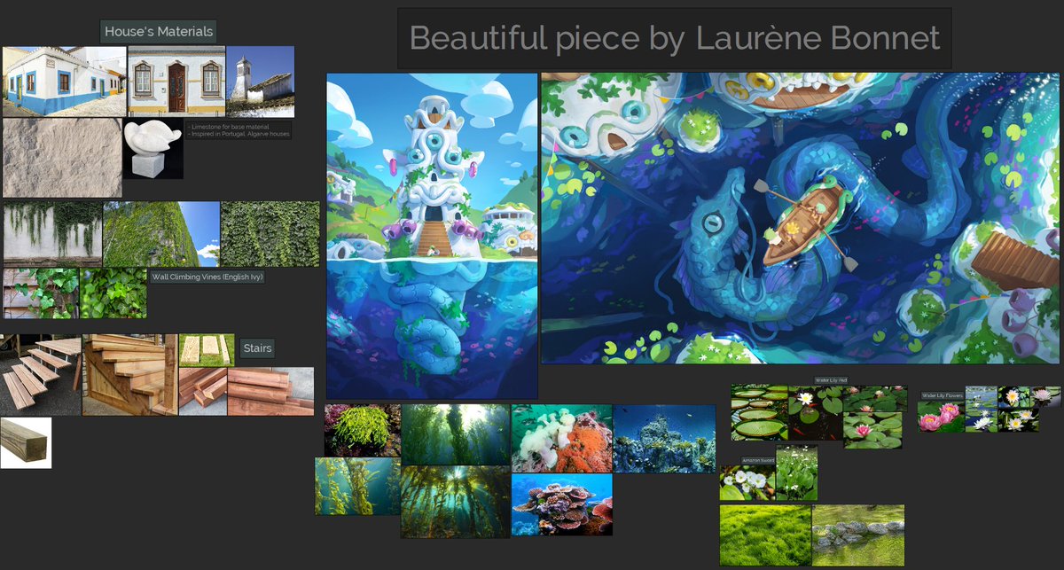 MartaDotti3's tweet image. So this is my quick visual research I did yesterday for the Artstation challenge!

I will attempt a more realistic style for the concept I picked, so today I will do a quick blockout (mainly for proportions for now to move to UE)

#visualresearch #references #gameart