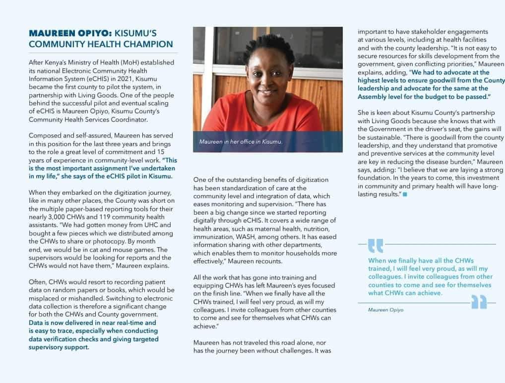 Meet our Community Health Services Focal Person, Maureen Opiyo championing community health💪
#communitymedicine 
#communityhealth 
@Living_Goods @morryynn @Wuod_Seda @UNICEFKenya @jootrhkisumu @PharmAccessKE