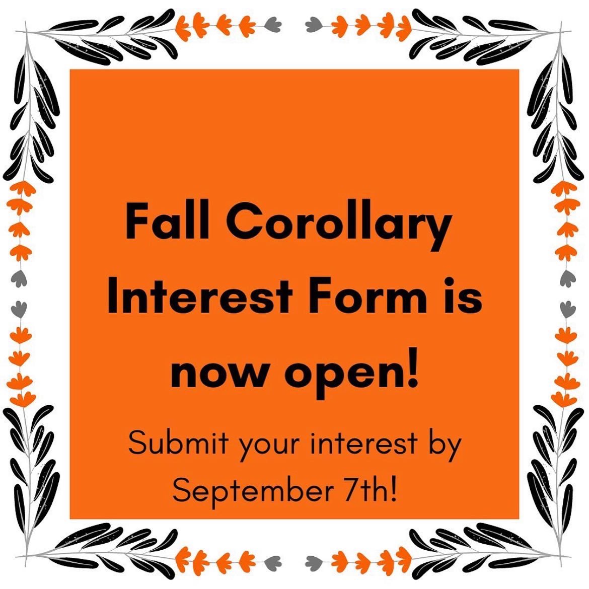 The corollary interest form is now open! Stay tuned for exciting changes to Zeta’s corollary group!