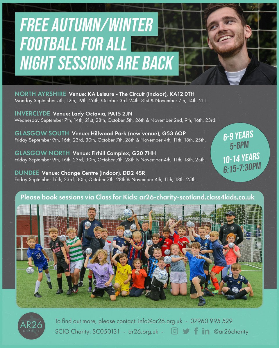 We are delighted to announce that our NEW FREE Football For All night sessions are starting back this September⚽️💯

We hope you all had a great summer and look forward to seeing you all back on the pitch soon👏🏻

Link in bio to book!!

#footballforall #chancetoplay #footballfun