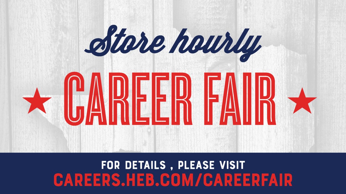 H-E-B will host a one-day hiring event on Aug. 23 that's geared to help fill full- and part-time positions at the store level. On-site interviews will be available at career fairs held at every <a href="/HEB/">H-E-B</a> <a href="/CentralMarket/">Central Market</a> and Mi Tienda store in Texas. <a href="/HEBCareers/">H-E-B Careers</a> newsroom.heb.com/h-e-b-to-host-…
