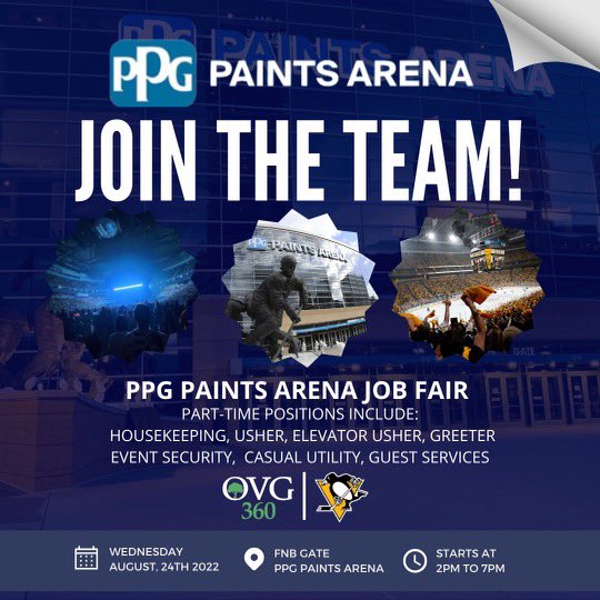 PPG Paints Arena on Twitter "Join our team! We are hosting a job fair