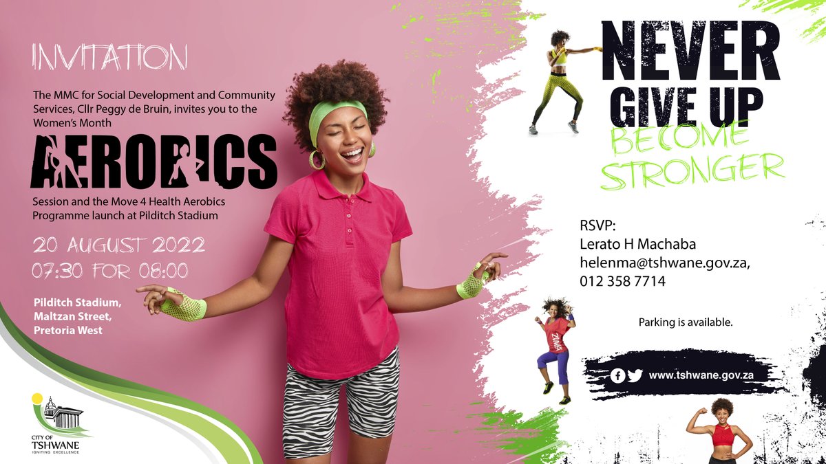 CityTshwane's tweet photo. The @CityTshwane in partnership with Rainbow Fitness Club Pretoria North (RFCPN) to bring healthy lifestyle to the community of Tshwane.
#WomensMonth
#Move4Health https://t.co/JJ144uepe7