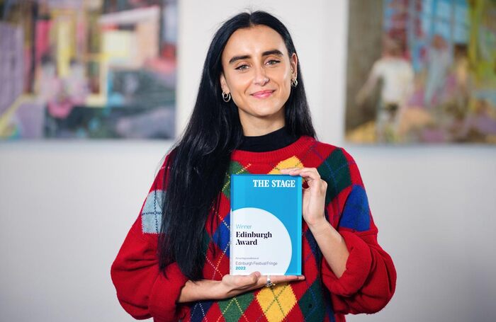 TheStage's tweet image. . @maimunamemon has won The Stage Edinburgh Award for her performance in a gig theatre show, @ManicStCreature, about mental health at @Summerhallery bit.ly/3wf1PyZ