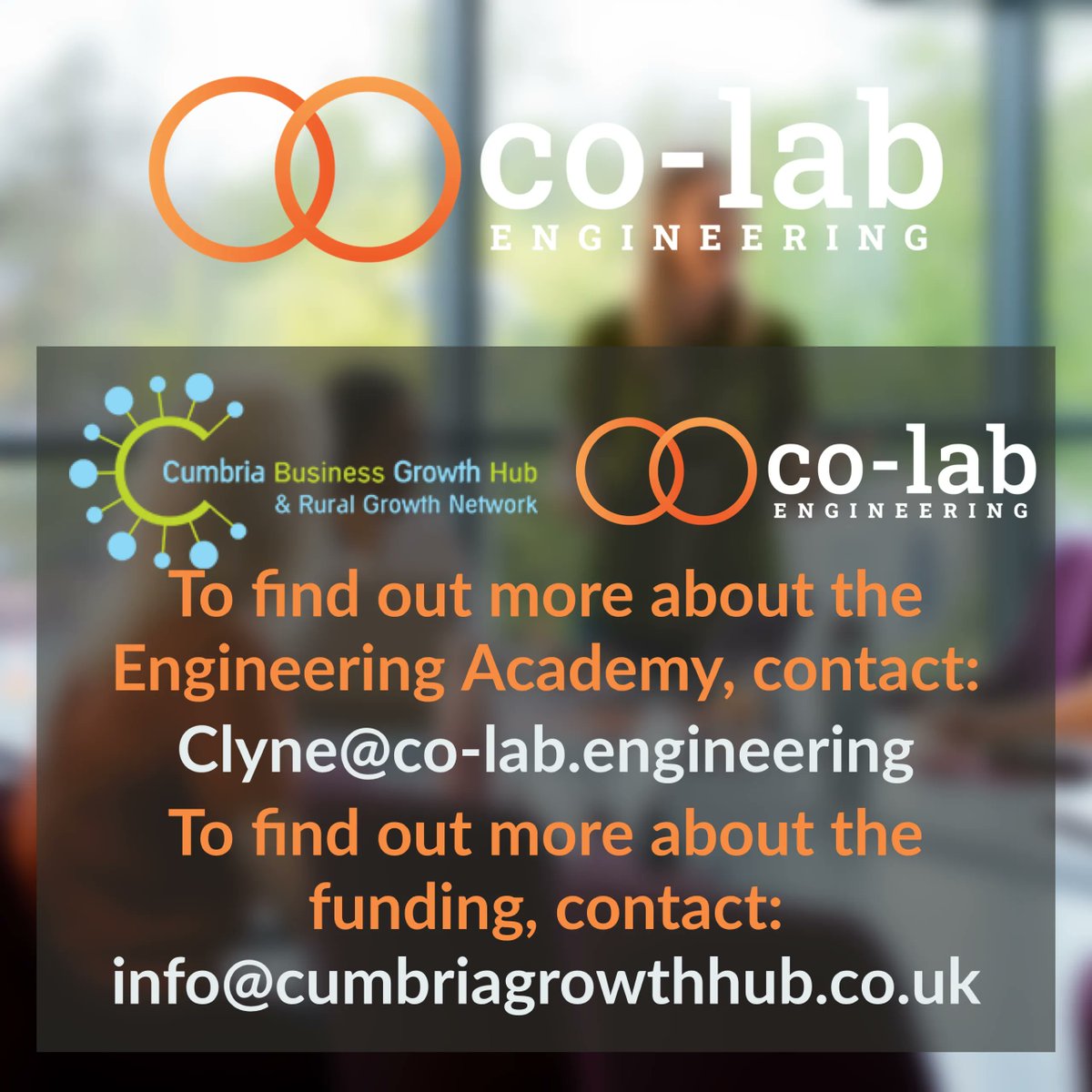 test Twitter Media - We are excited to be working with @Co_Lab_Eng, offering part funding for placements on their flagship programme – The Engineering Academy. Find our more about the programme here: https://t.co/fJzCVtBG7O 

Contact us to register interest: info@cumbriagrowthhub.co.uk https://t.co/TF5cJP509K