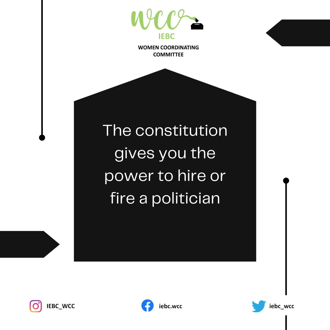 Do you know if a leader does not do their work you have the power to remove them from office before five years are over?
 #Elections2022 #ElectionsKE  #KenyaDecides2022 #IEBCWCC2022  #IEBC #GE2022 #TusibleedNdioWalead