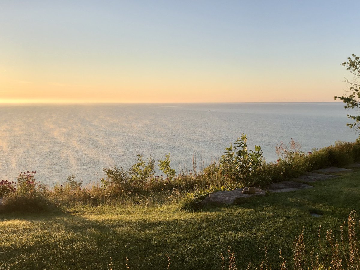 wandaeichler's tweet image. Sea fog wafts across White Rock Shoal at 7 am. It’s 61 degrees with heavy dew. #GreatLakes #LakeHuron #MichiganSummer