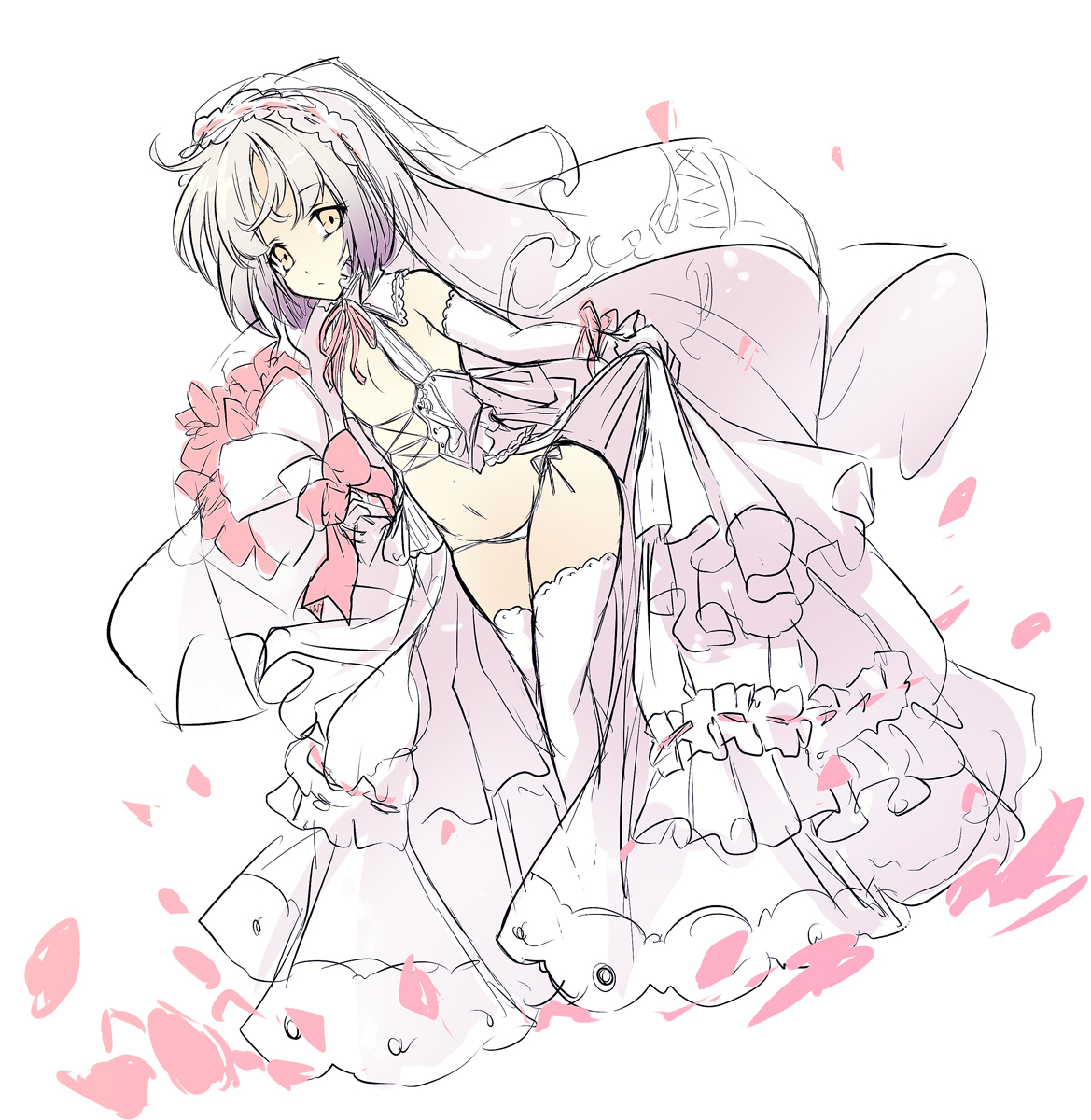 「生き恥ウェディングドレスというやつ 」|hisuiのイラスト