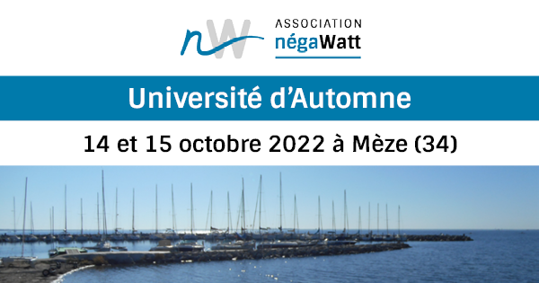nWassociation's tweet photo. Grand retour de l'Université d'Automne de l'Association négaWatt !
Rendez-vous les 14 et 15 octobre à Mèze (34) : programme en ligne👉https://t.co/nzFPXywgKA, infos pratiques et inscriptions début septembre ☀ https://t.co/MASCeb0Qzm