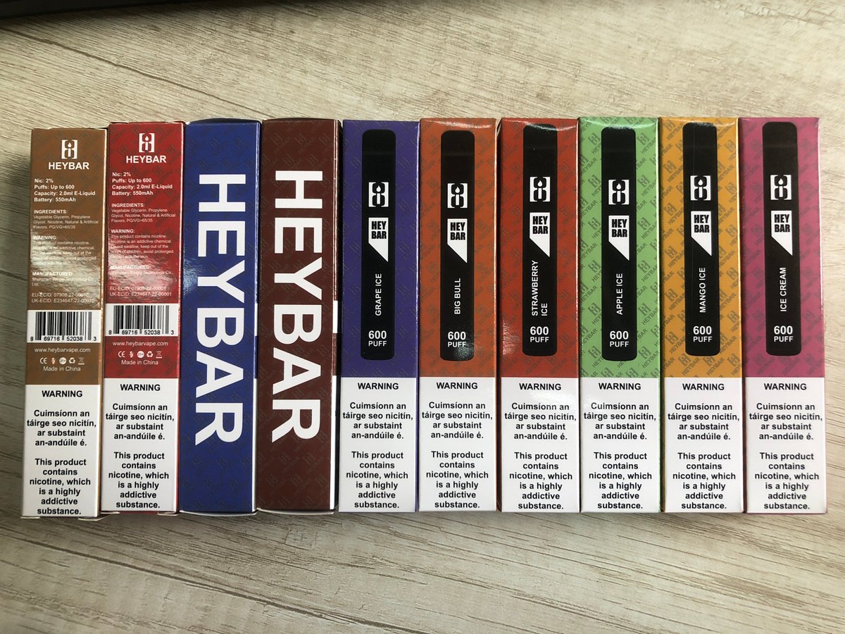 #heybar #600puffs for European #vape #vaping market under #TPD and all with 2% 2ml meet the rules there…#vapedistro #vapewholesale #vapeuk #vapeireland #vapeinfrance #vapeitaly #vapeportugal #vapeestonia #vapegerman #vapespain #vapefinland #vapebulgaria #europevape #UKvape