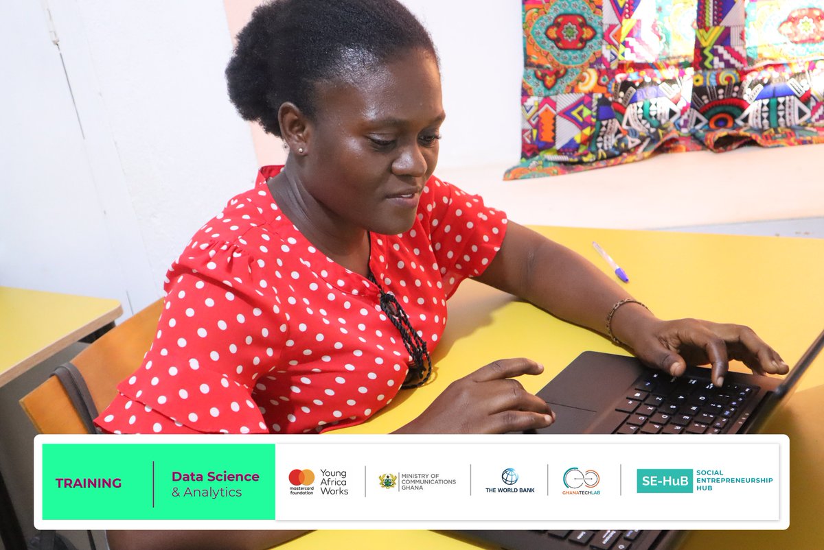 SEHUBGH1's tweet image. The week continues with the Data Science and Analytics Training. The trainees have been working on projects based on what has been learnt so far. 
#GTLImpact
#Datascience
#GTLBaseProgram
#Python
@GhanaTechLab @youngafricawks @MastercardFdn @WorldBankAfrica  @mocghana