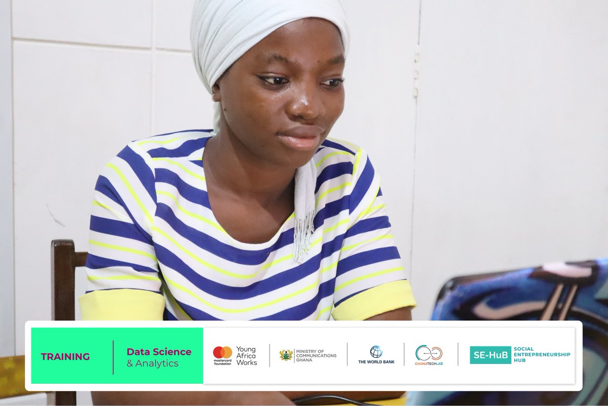 SEHUBGH1's tweet image. The week continues with the Data Science and Analytics Training. The trainees have been working on projects based on what has been learnt so far. 
#GTLImpact
#Datascience
#GTLBaseProgram
#Python
@GhanaTechLab @youngafricawks @MastercardFdn @WorldBankAfrica  @mocghana