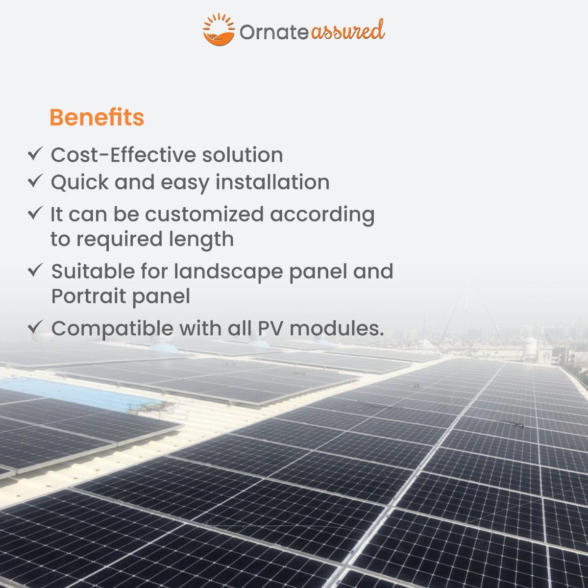 OrnateSolar's tweet photo. Selecting the right solar accessories is as important as selecting the right panels and inverters. Ornate Assured Mini/Mono rail are the best choice that one can make. DM us to know all the details. 

 #solar #solaraccessories #accessories #minirail #monorail #solarplant https://t.co/ngUdNIvUkk