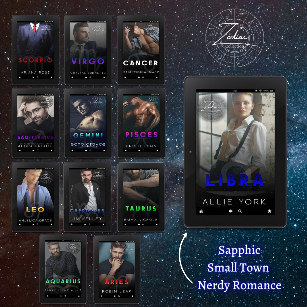 💫 NOW LIVE 💫
The next FOUR novellas in the Zodiac Collection are NOW AVAILABLE for only 99 cents! Including my first sapphic romance, LIBRA! 🌈
 You can find them all here! → amazon.com/dp/B0B2WB2RSB