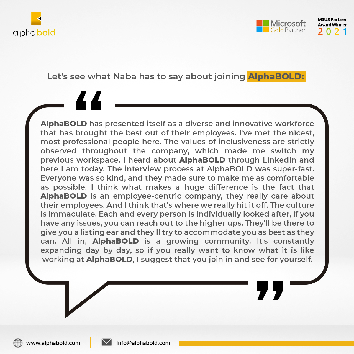 AlphaboldInc's tweet image. Welcome aboard, Naba !  
We are excited to announce that another #BOLDEnthusiast has joined #AlphaBOLD as #TechnicalContentWriter, and we are all ready to capture the market with our ever-thriving marketing team that is filled with aces in their field.
#NewHiring #ContentWriter