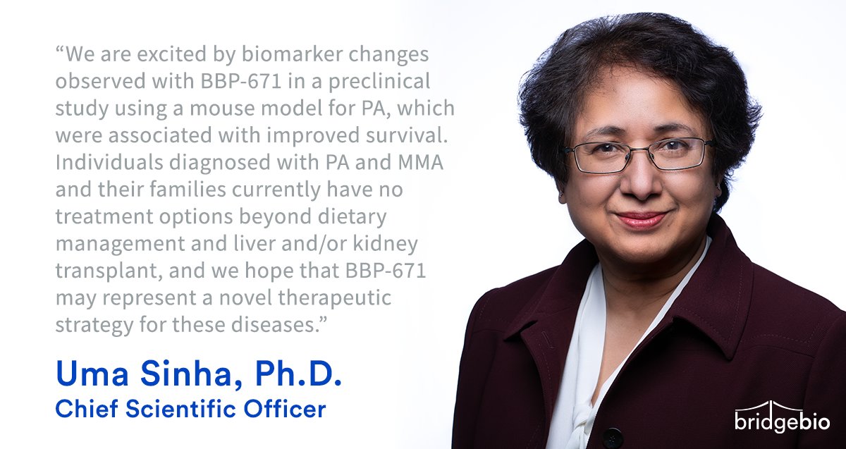 Another development milestone for our program to potentially treat coenzyme-A (CoA) deficiencies! We recently dosed the first patient in our PA/MMA clinical trial. $BBIO  bit.ly/3PxmJQO