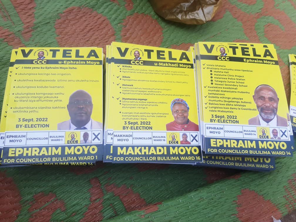 mthwadiaspora's tweet photo. Bulilima candidates & campaign teams are deeply grateful for your $3,500 in donations that have enabled them to get:
1. 65 doeks
2. 100 berets
3. 450 posters
4. 600 t-shirts
5. 10,000 fliers
The $370 balance will cover other campaign expenses.
Thank you!
#BulilimaByelections https://t.co/DsOPEfEdPC