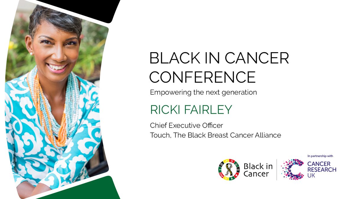 Science and Innovation at Cancer Research UK (@crukresearch) on Twitter photo So pleased to be introducing our #BiCconf22 day 2 keynote speaker: meet the amazing Ricki Fairley (<a href="/RickiDOVE/">Ricki Fairley</a>), CEO <a href="/TOUCHBBCA/">Touch, The Black Breast Cancer Alliance ™️</a>! Learn more about her below and register now for our unmissable event: bit.ly/3ntE2q9 <a href="/BlackinCancer/">BlackinCancer</a> So pleased to be introducing our #BiCconf22 day 2 keynote speaker: meet the amazing Ricki Fairley (<a href="/RickiDOVE/">Ricki Fairley</a>), CEO <a href="/TOUCHBBCA/">Touch, The Black Breast Cancer Alliance ™️</a>! Learn more about her below and register now for our unmissable event: bit.ly/3ntE2q9 <a href="/BlackinCancer/">BlackinCancer</a>