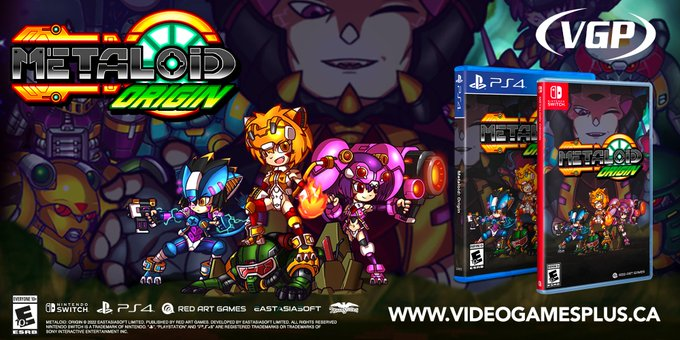 VideoGamesPlus_'s tweet photo. Preorders go live at 11am today for @REDARTGAMES' North American physical version of Metaloid Origin-NSW/PS4 from @eastasiasoft and @7ravenstudios.
Reserve Here: https://t.co/jxZulMwuSN
2000 #PS4 copies and 5000 #NSW copies. (1 Run Print)
VGP RETAIL EXCLUSIVE!
#MetaloidOrigin https://t.co/3BTV4AAaL6