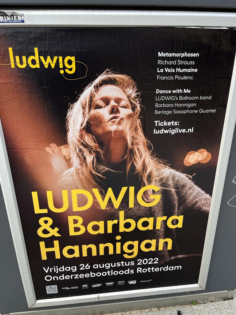 Wie heeft onze poster al gezien? Volgende week vrijdag is het dan eindelijk tijd voor LUDWIG &amp; Barbara Hannigan, live in de Onderzeebootloods Rotterdam. Ga naar ludwiglive.nl voor meer informatie en kaarten!