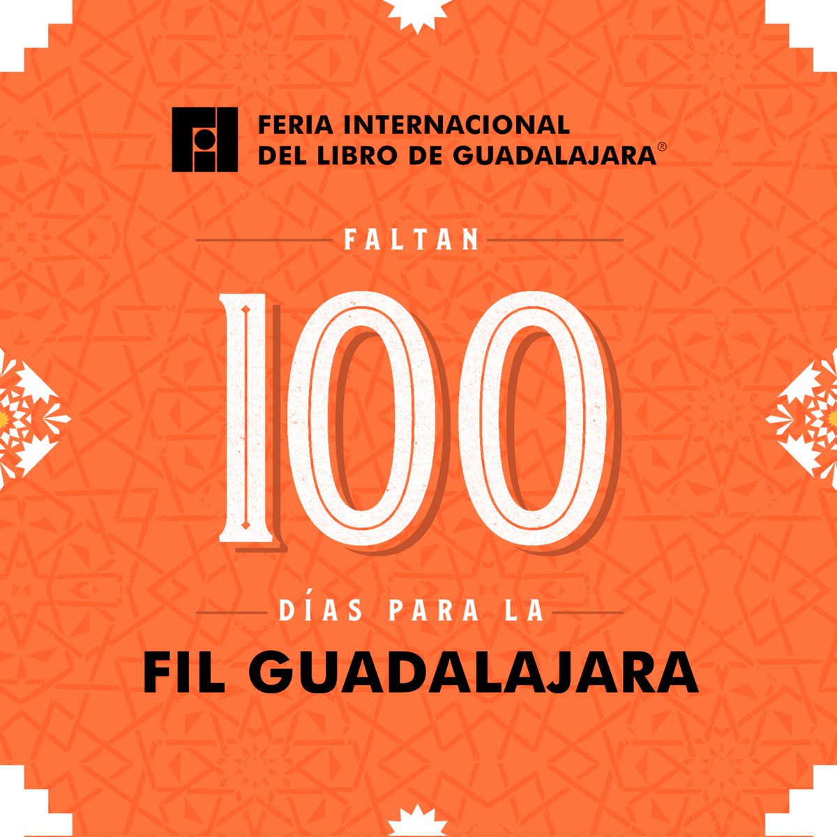 FILGuadalajara's tweet photo. ¡Faltan 100 días para la FIL! 🎉 https://t.co/yaXNW1LroQ