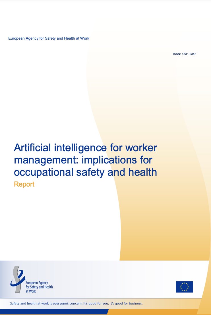 ADAPT_bulletin's tweet image. #Artificialintelligence for #workermanagement: implications for #occupationalsafety and health &amp;gt; New @EU_OSHA report: osha.europa.eu/en/publication…
#AIWM #ESENER
.
.
.
@bollettinoADAPT @ADAPT_EOSH