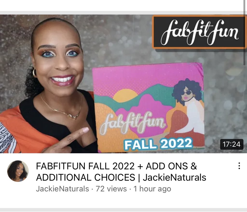 JackieNaturals's tweet image. 🚨NEW VIDEO🚨FALL 2022 FABFITFUN UNBOXING, ADD-ONS &amp;amp; ADDITIONAL CHOICES IS ON MY CHANNEL!!! 🎉 @fabfitfun

Watch: youtu.be/MApXaW85Gi0

#fabfitfun #fall #fabfitfunbox #fabfitfunfall2022 #fabfitfunbox2022 #lifestyle #beauty #fashion #fitness #fall2022 #fallfabfitfun