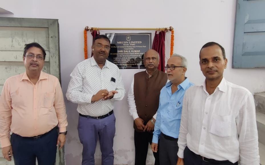 MECONLimited's tweet photo. A 60 kWp Grid interactive roof top Solar Power Plant was inaugurated by CMD at MECON H.O. in presence of Directors and senior officials. The plant will generate around 80,000 kWh energy yearly. With this, total solar installed capacity at MECON H.O. is 140 kWp. https://t.co/YfLbBhrFtK