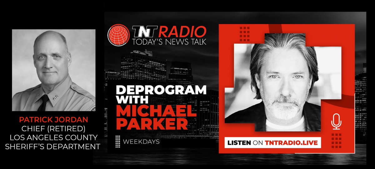 LASDJordan's tweet photo. Join me on Deprogram with Michael Parker at 2PM PST today.  #LASD #LAPD #LosAngeles #SanFernandoValley ⁦#California #Hollywood #SaveCalifornia #Gascon #Soros https://t.co/4WZ37Wysss