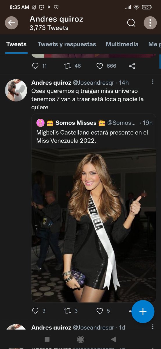Gerjh's tweet photo. @Delineada @Joseandresqr @Somos_Misses Que lindo Andrés cómo hablas de "respeto" por las mujeres cuando descalificas a una mujer llamándola loca y aún así tienes la gran cara de tabla como para venirme con moralismos cuando yo en ningún momento use un adjetivo descalificativo hacia la niña aquella. Por Dios... https://t.co/BBTBt90DeZ