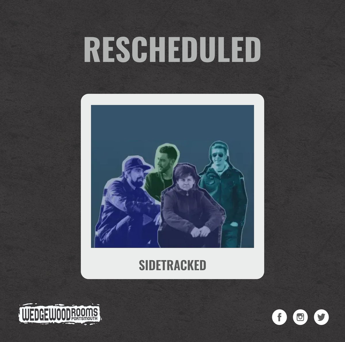 Unfortunately, due to illness, <a href="/fitz_promotions/">Fitz Promotions</a> show with Sidetracked, <a href="/SourKix/">Sour Kix</a> &amp; Rila's Edge tonight has been postponed😔

We’ll get a new date to you as soon as possible 

Hold on to your tickets, they’ll be valid for the new date

We wish the band a speedy recovery🙏