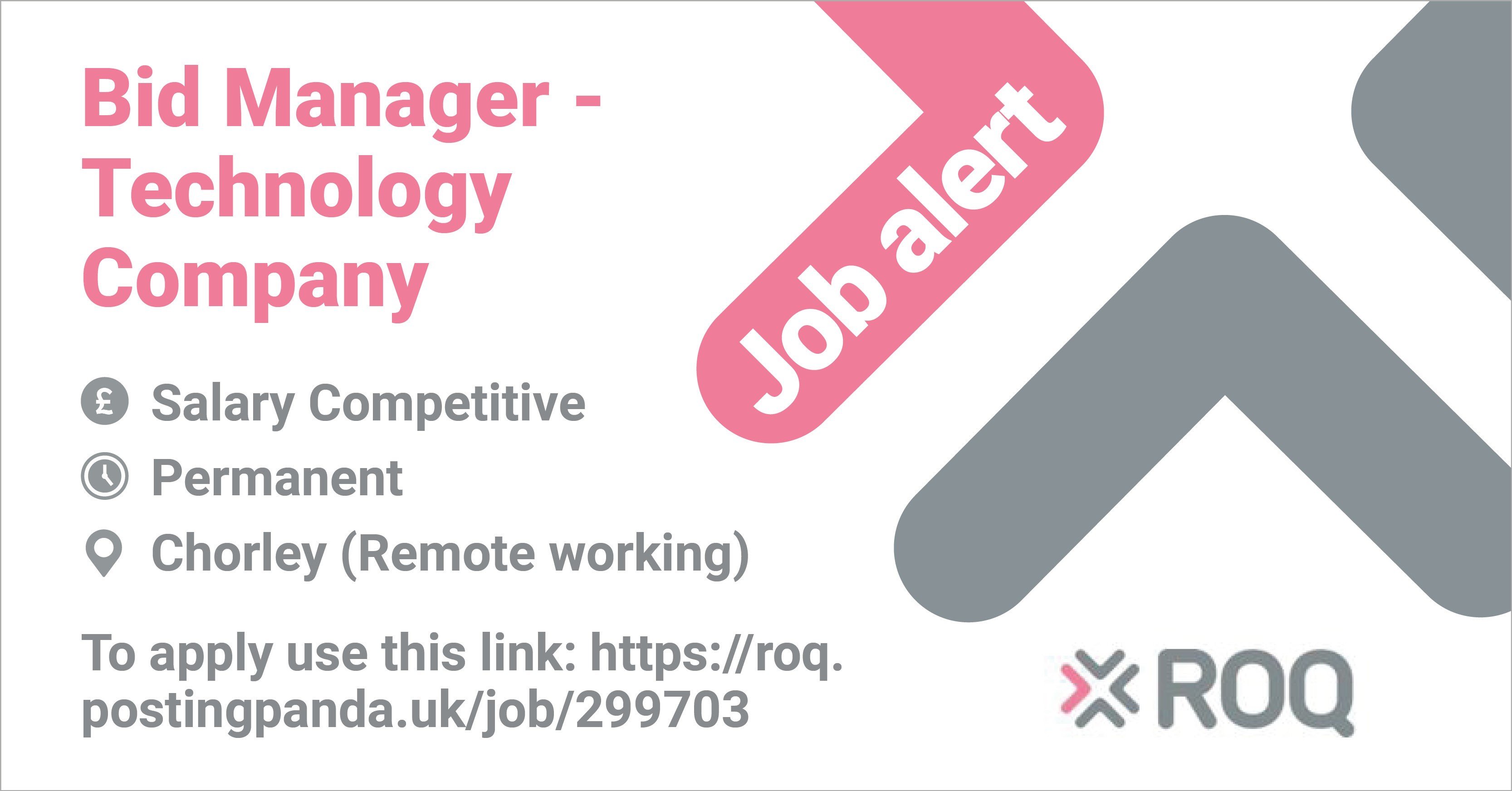 The Team on Twitter: "New opportunity for an experienced Bid Manager to join the at ROQ. You will be responsible for shaping and building out this new area of