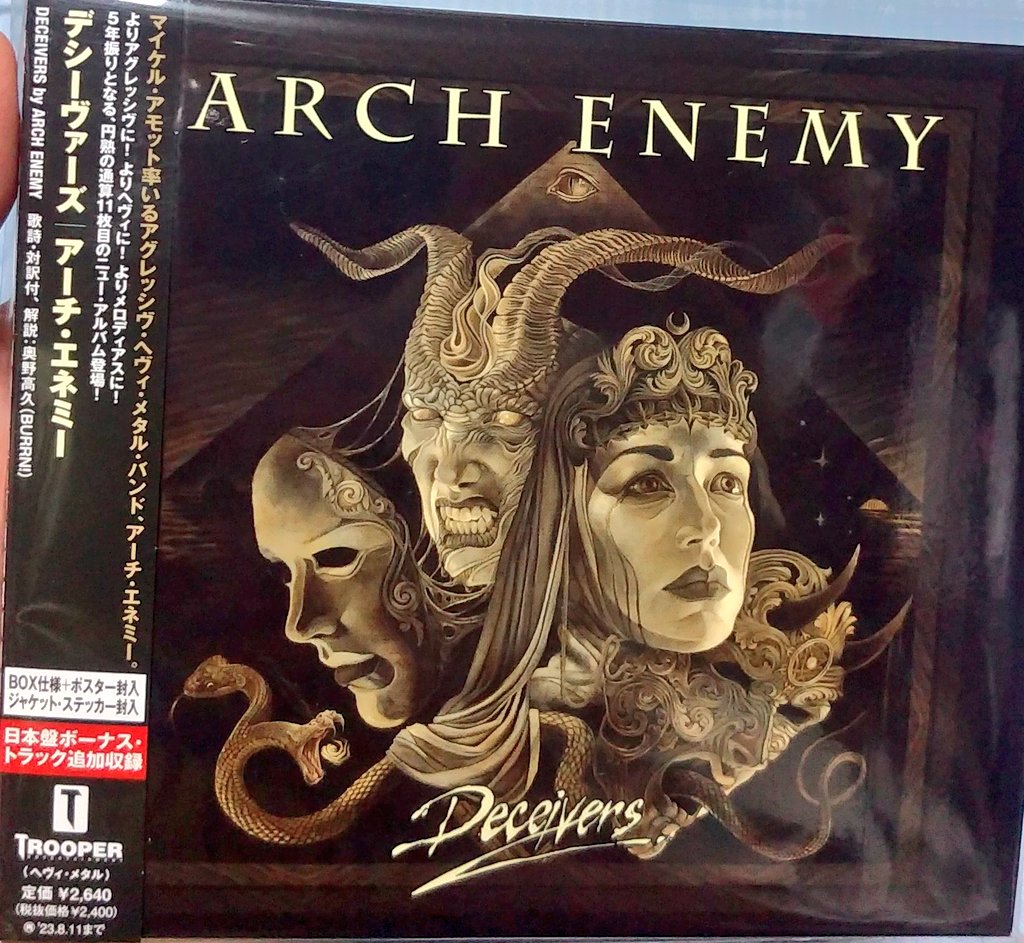 jiuko_tomoyami's tweet photo. アチエネの新作!🔥🤘こりゃええわい!#ARCHENEMY #DECIEVERS アグレッシブ、ヘヴィネス、メロディアス!前作から円熟期だと思う。 https://t.co/kcLxOzgl1X