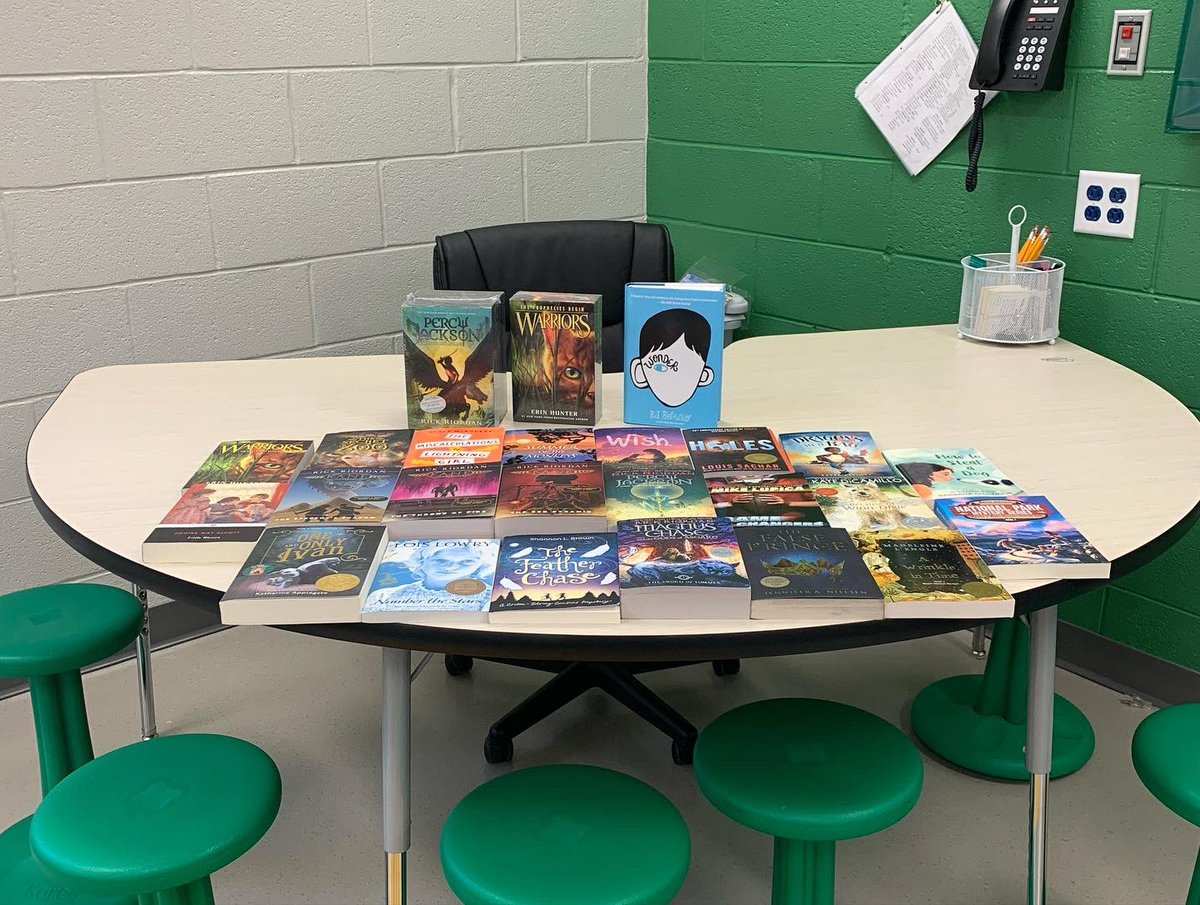 NeboMara's tweet photo. Ready to meet the 4th graders I get to spend this school year with later today. Beyond grateful to those who generously donated books so each student can have their own on the 1st day. @MTPilkington @jodi_seitz https://t.co/bS4Fw9TiwX