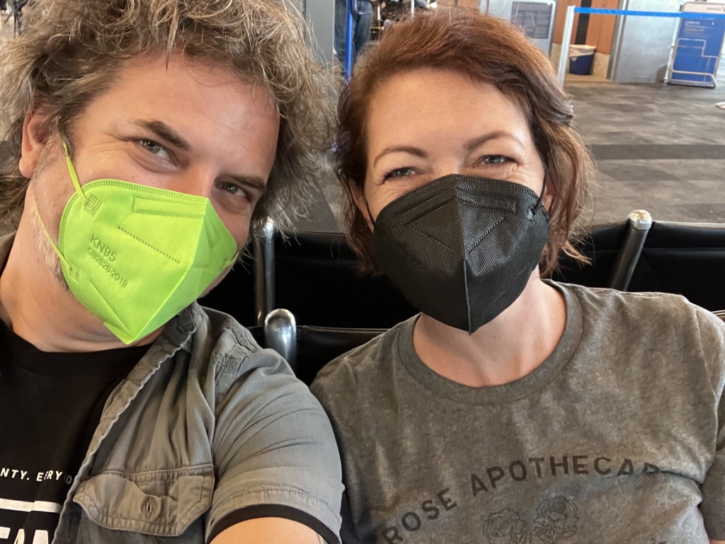 On our way to @NecronomiconPVD, I imagine we’ll usually look like this! Come say hi if you listen to the show!