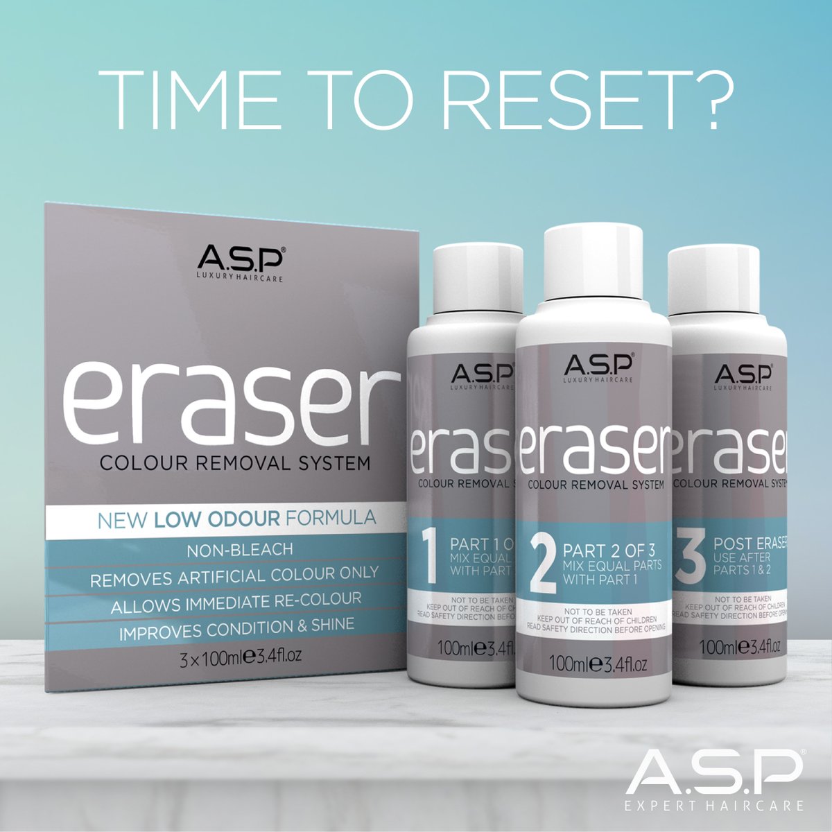 Time to reset? Our ERASER colour removal system will bring your hair back to life as if nothing ever happened ✨