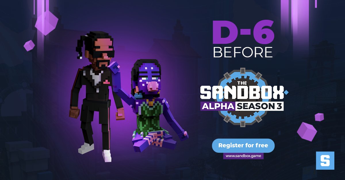 Create an account, verify and get started in the #metaverse!
👇 
register.sandbox.game