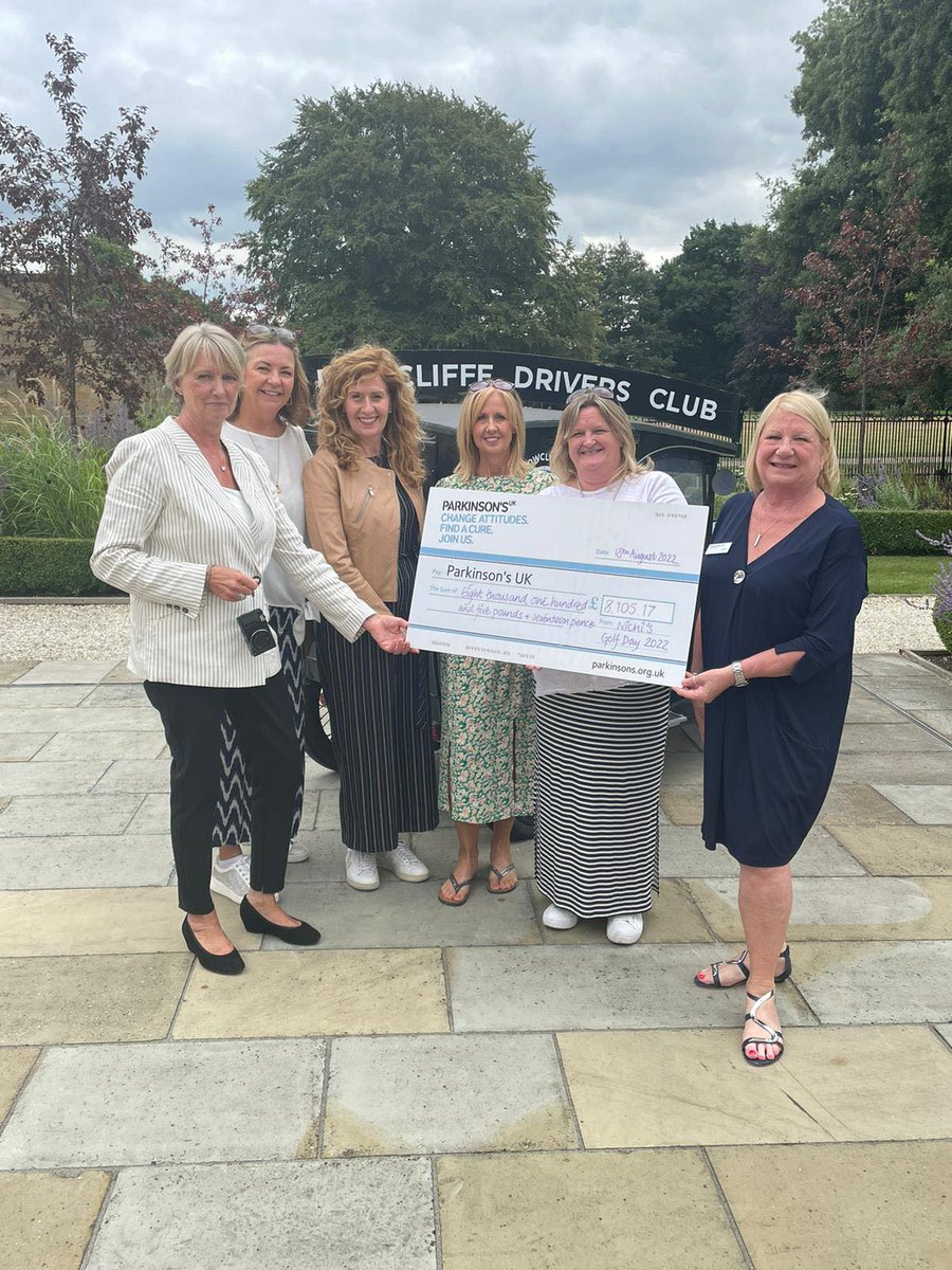 A big congratulations to Nicki and her friends. Today they celebrated receiving the final amount for their recent fundraising for Parkinson's UK in the Bowcliffe Drivers' Club! #fundraising #celebrations #eventsvenue