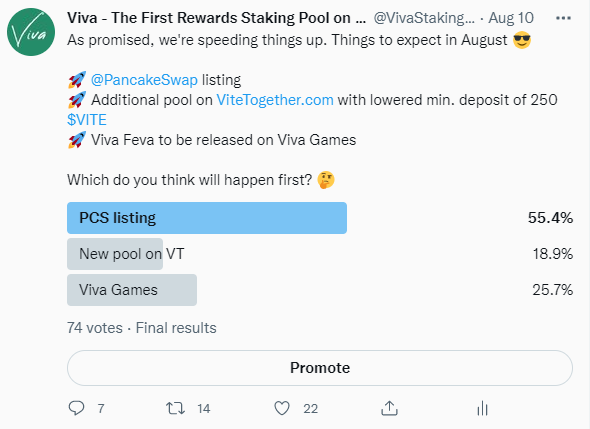 Viva - Vite's Most Popular DeFi Staking Pools 🍉 tweet media